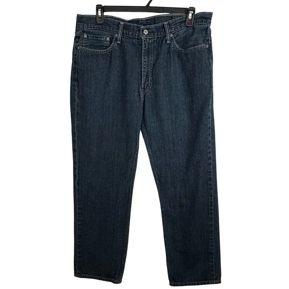 Levis 514 Mens Jeans 38x32 Straight Fit Dark Wash Denim Classic - Picture 1 of 7